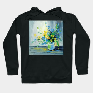 Bouquet of blue and yellow flowers Hoodie